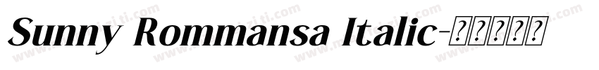 Sunny Rommansa Italic字体转换
